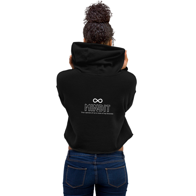 Crop Infinity Hoodie Black