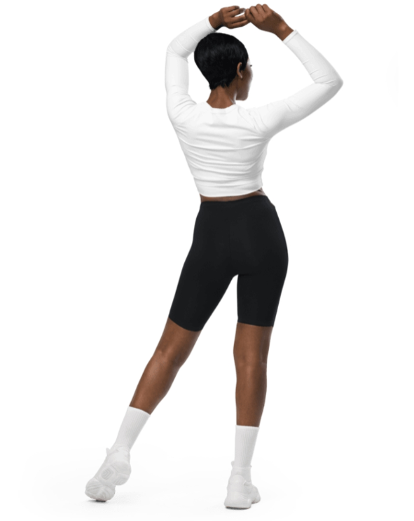 Recycled long-sleeve crop top