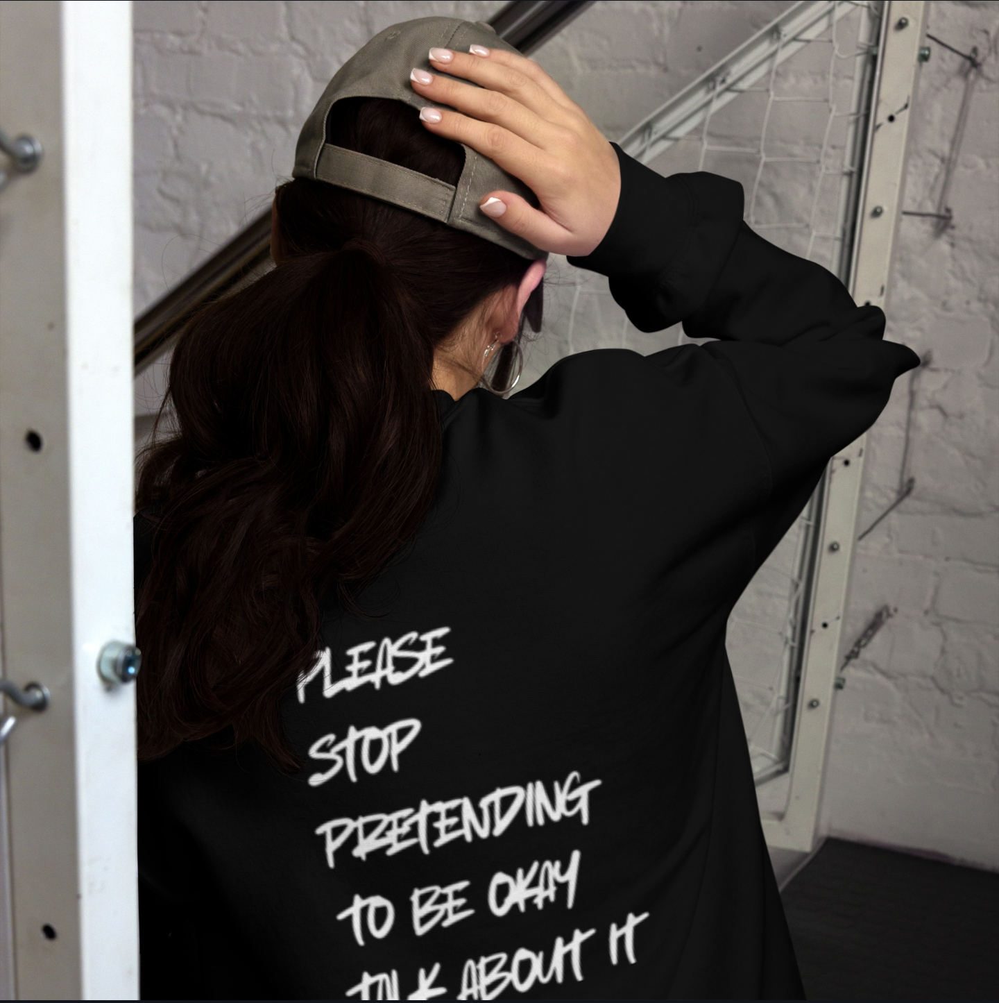 Unisex Please Stop Pretending To Be Okay Talk About It Sweatshirt